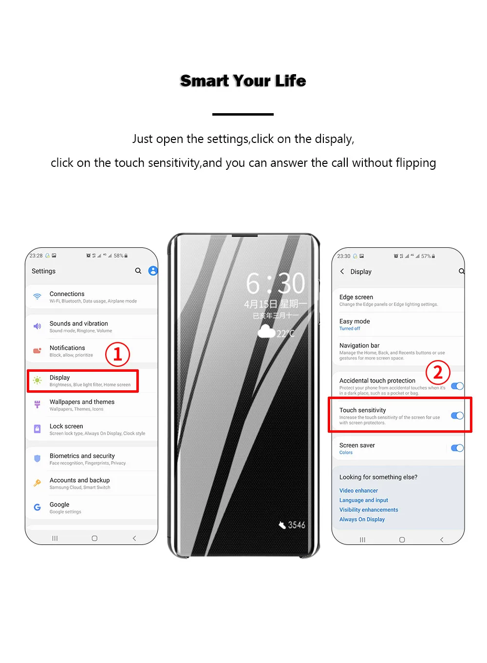 Чехол для huawei mate 20 Lite, умный зеркальный чехол с откидным окном, противоударный чехол для huawei P30 Lite Pro huawei mate 20 Lite Pro, чехол