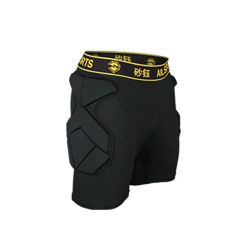 Black shorts Мужские футбольные Вратарские тренировочные Джерси EVA толстая губка защита Вратарская форма Goleiro брюки - Цвет: Black shorts
