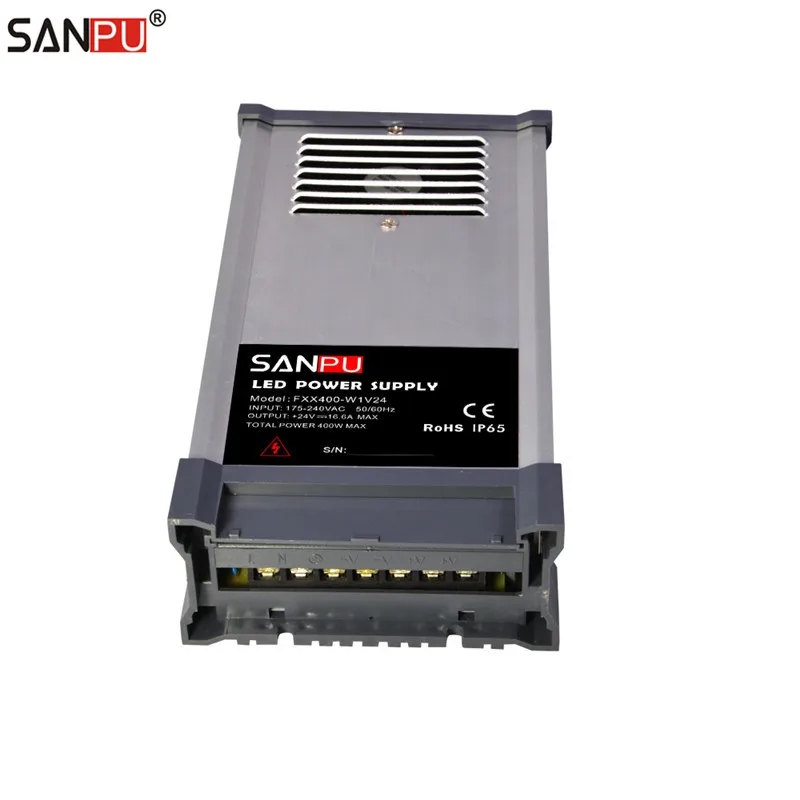SANPU SMPS 400 Вт 24 В Светодиодный источник питания непромокаемый переключатель