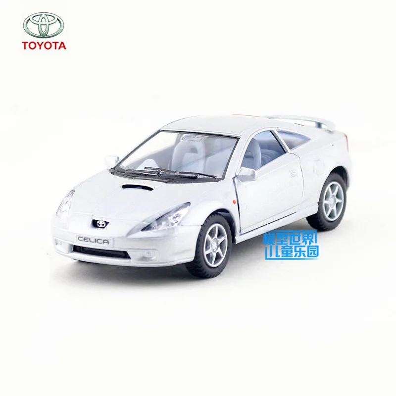 Серебристый /KiNSMART игрушка/литая под давлением модель/1:34 весы/Япония TOYOTA Celica/оттягивающая машина/образовательная Коллекция/подарок для детей - Цвет: Серебристый
