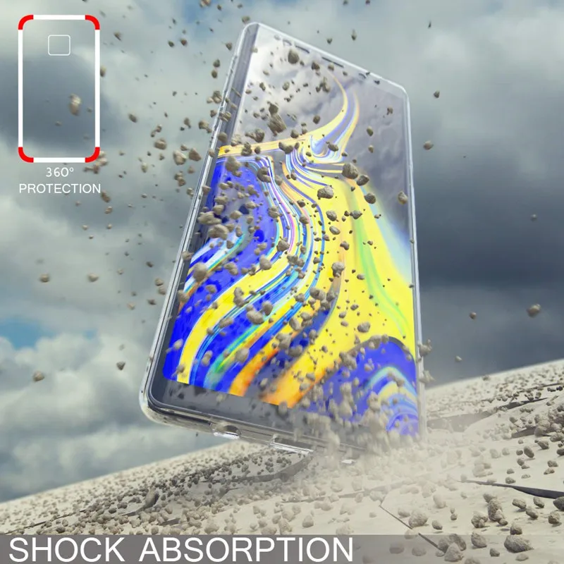 Двойной силиконовый чехол для Samsung Galaxy Note 8 9 N8 N9 мягкий с полным покрытием чехлы на
