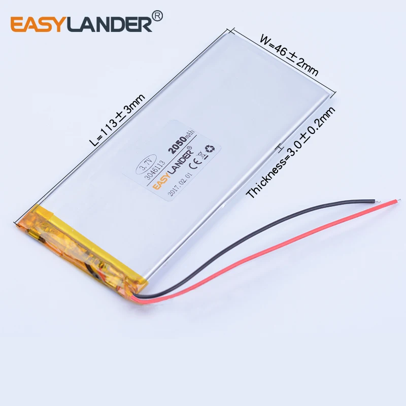 3046113P 3 7 V 2050mAh литий-полимерный литий-ионный аккумулятор для Китая клон Goophone 5 6plus I6