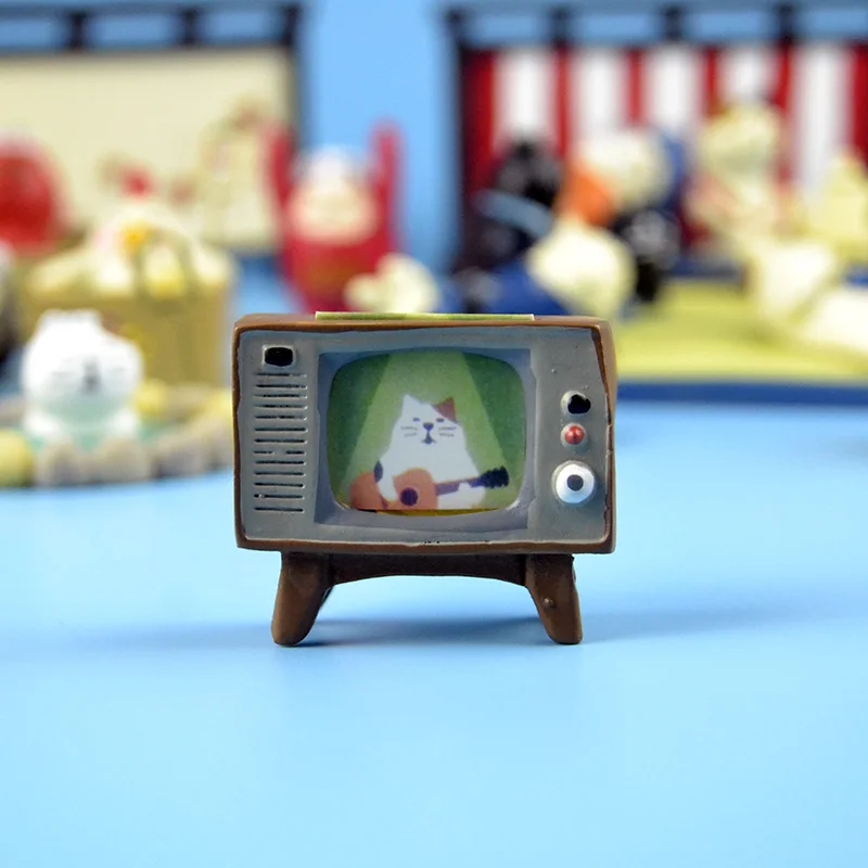 tv 2 Японский каваи мультфильм Животные взять горячий весенний ситцевый Кот белый медведь Осьминог фигурка украшения ТВ сиденье вентилятор татами, мебель игрушка - Цвет: tv 2