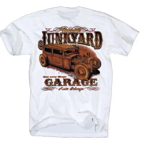 Лидер продаж 2019 модная черная хлопковая футболка Junkyard Garage Route 66 популярная
