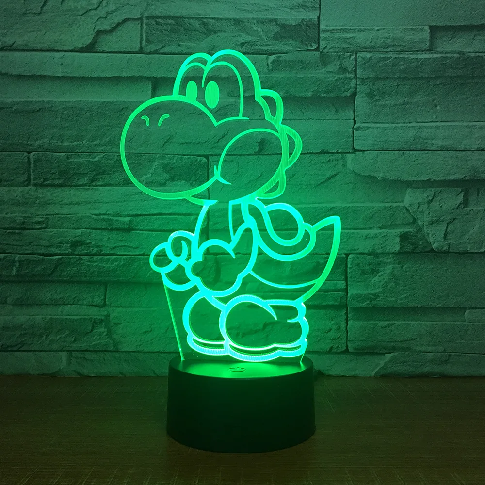 Прекрасный Марио 3D LED USB лампа мультяшная игра фигурка Супер акриловая новинка