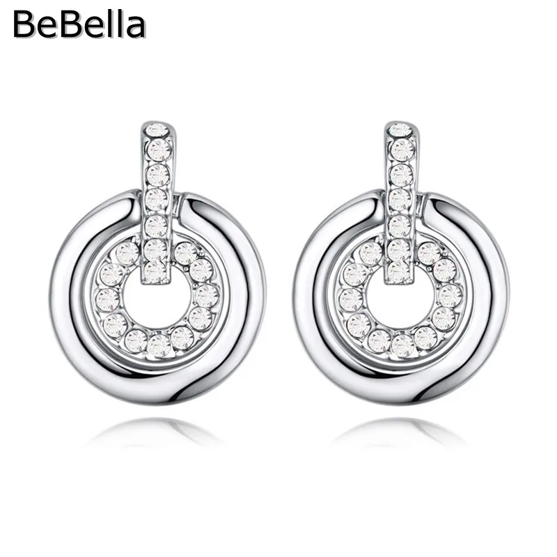 Круглые концентрические серьги BeBella модные украшения для женщин и девушек