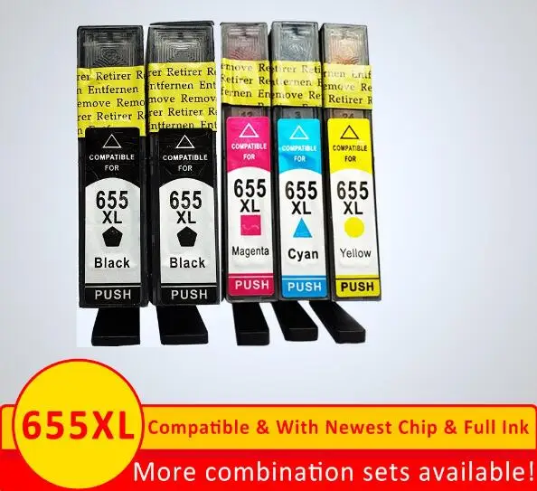 5pcs (2BK 1C 1M 1Y) XiangYu для hp 655 для hp 655 для hp 655xl 655xl чернильный картридж для hp Deskjet 3525/4615/4625/5525/6520c принтер - Цвет: 5pcs (2BK 1C 1M 1Y)