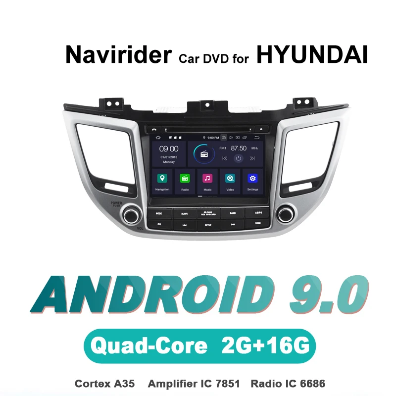 Сенсорный экран OTOJETA Android 9,0 автомобильный dvd-плеер для HYUNDAI TUCSON ix35 навигация Автомобильные аксессуары gps Мультимедиа Радио