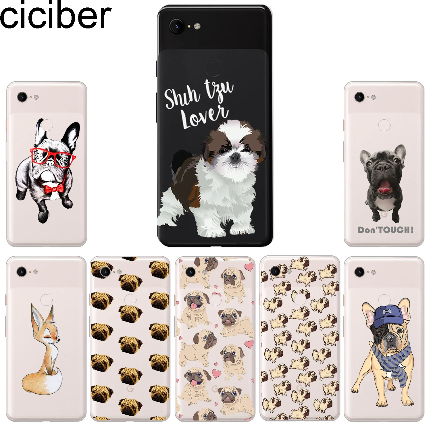 ciciber New Fashion Phone Cases For Google Pixel 3 2 XL Case Soft TPU Back Cover for 3XL 2XL Animal Funda Capa Coque |