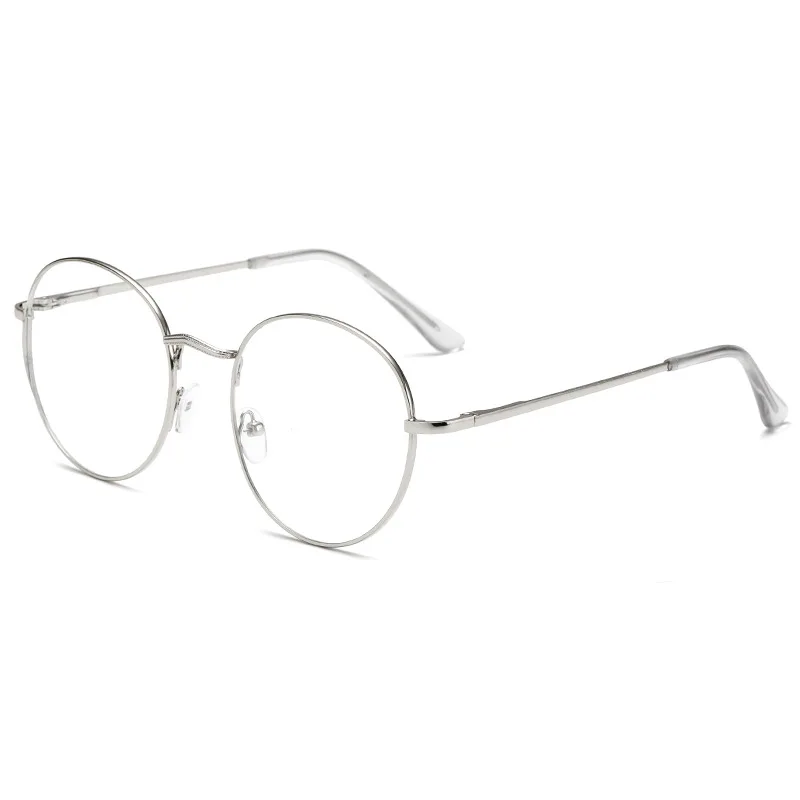 Silver Myopia 1.5 Seemfly очки для близорукости Модные женские и мужские ультралегкие круглые металлические оправы с градусом-1-1,5-2,0-2,5-3,0-3,5-4,0 - Цвет оправы: Silver Myopia 1.5