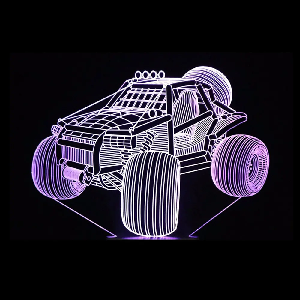 Светодиодный Ночной светильник держатель лампы DC 5V 3D сенсорный выключатель 7 цветов основание светильника световой Романтический Ночной светильник украшения дома Прямая