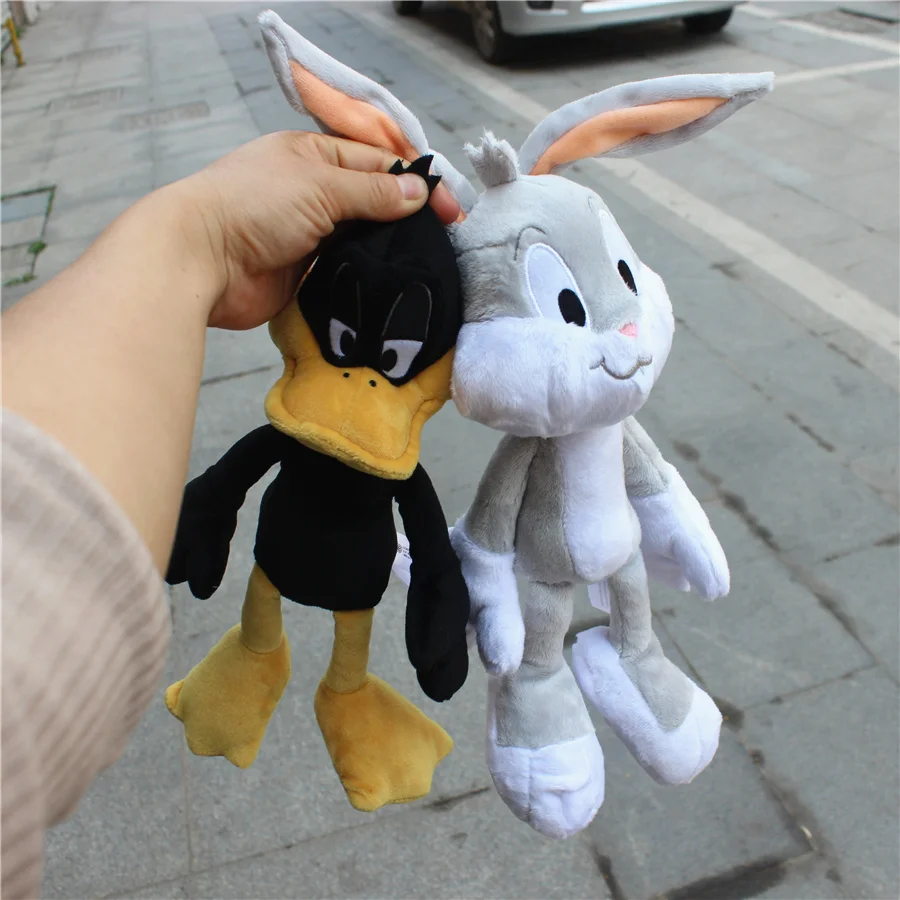 2 шт./лот 25 см Looney Tunes милый кролик и Даффи Дак мультфильм плюшевые мягкие игрушки