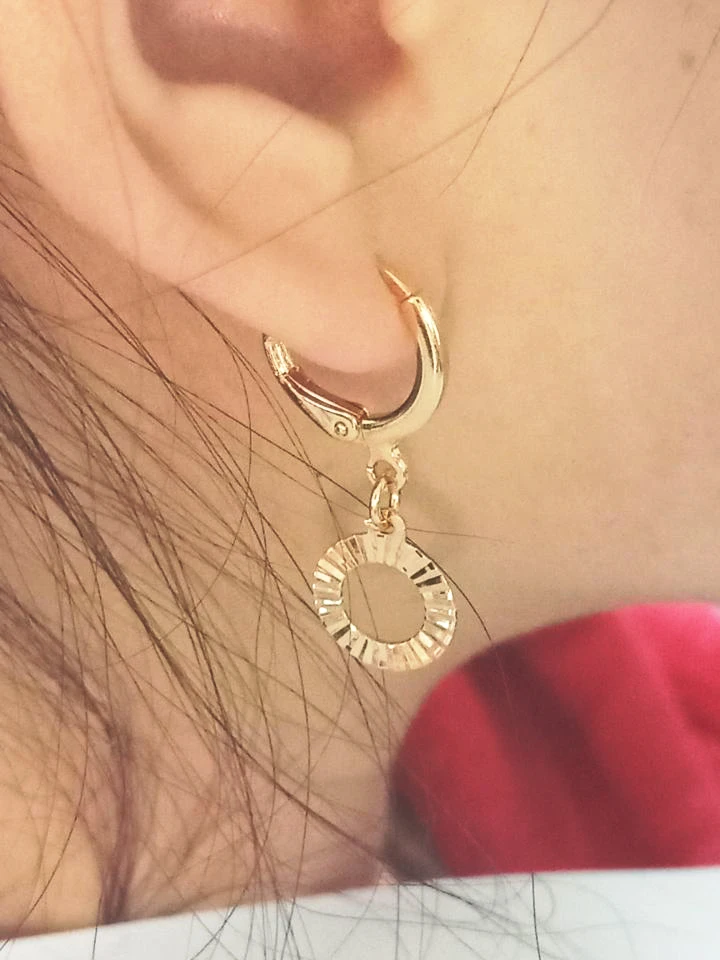 New Earrings Fashion Personality Circle Rivets Best Selling Simple Popular Gold Geometric Wild Jewelry Wholesale | Украшения и