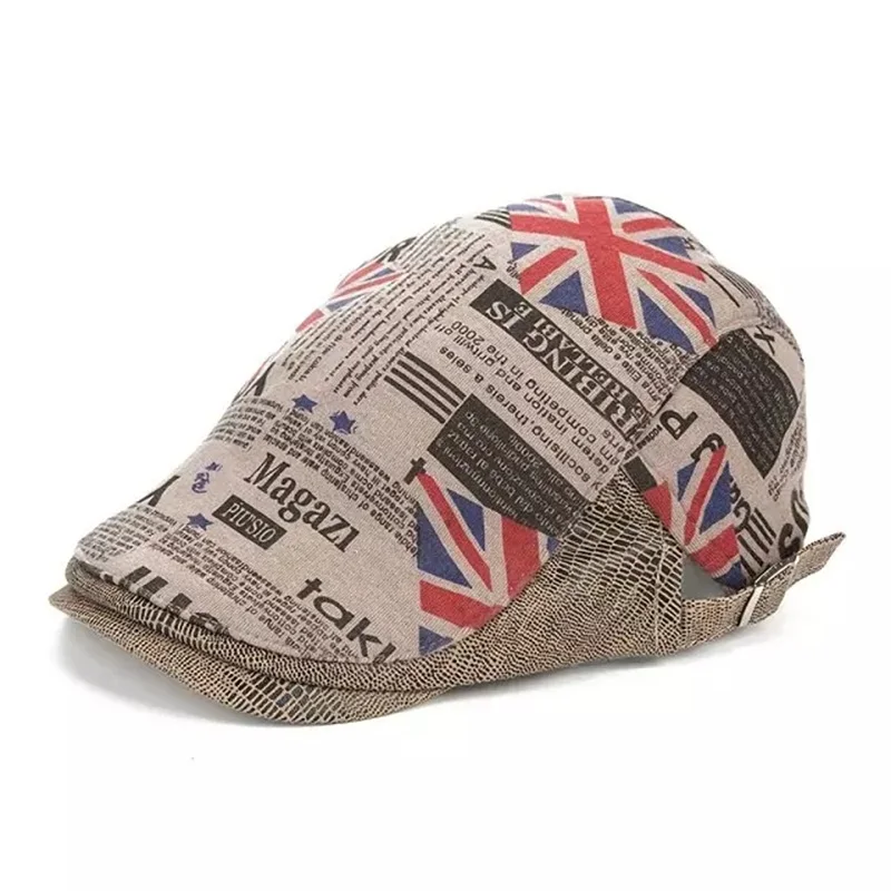 

Minhui Vintage Letters Beret Hats for Men Women Flat Cap Gorra Visor