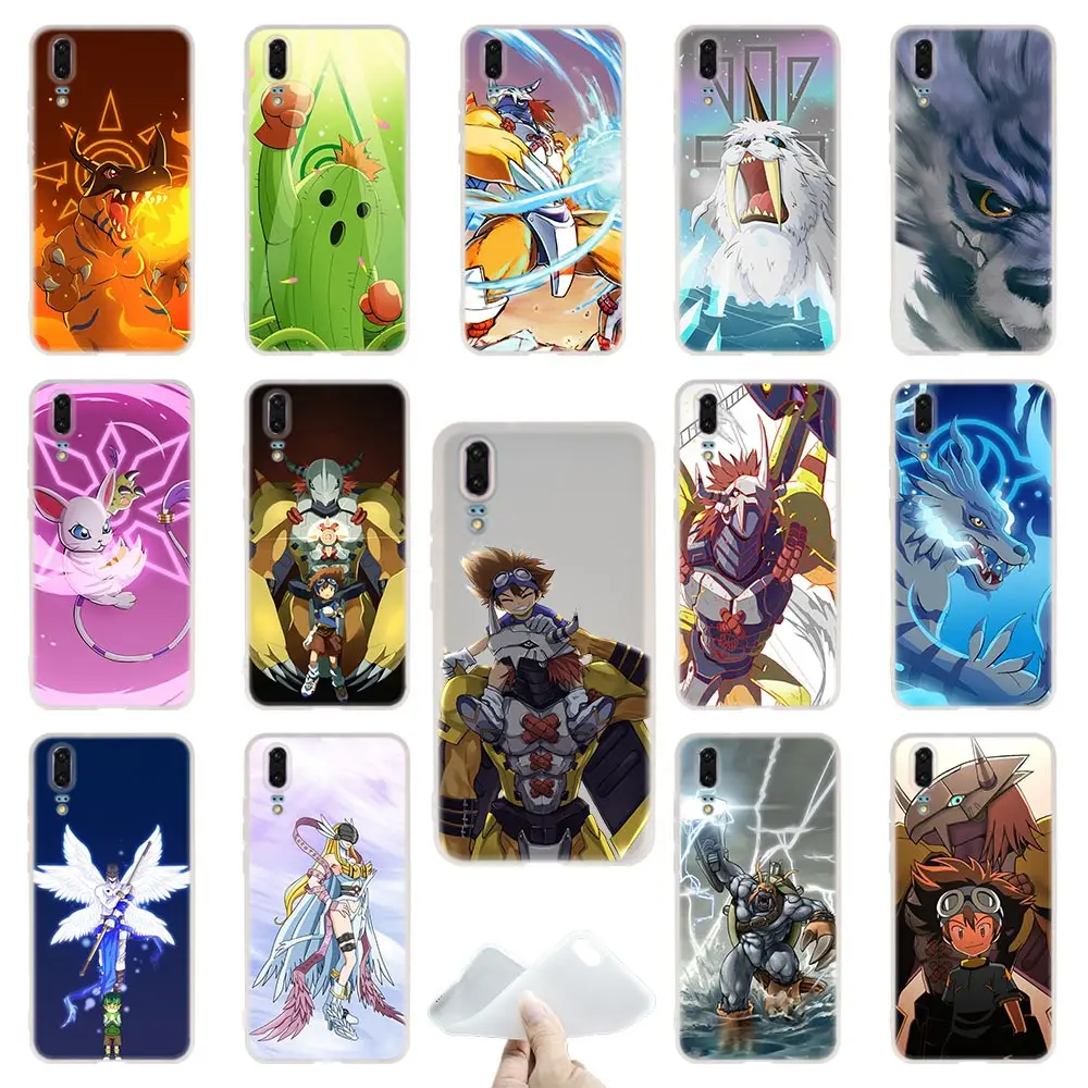 Чехол для телефона Digimon из мягкого ТПУ с японским аниме Huawei P50 P40 P30 P20 Pro Lite p30lite p50lite