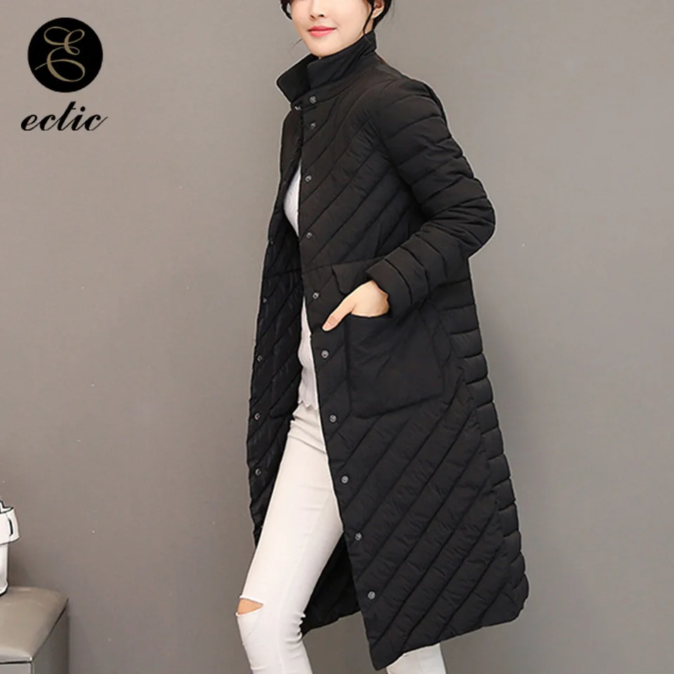 Женская парка 2019 Doudoune Femme Piumino Donna Inverno теплый длинный пуховик с высоким воротом