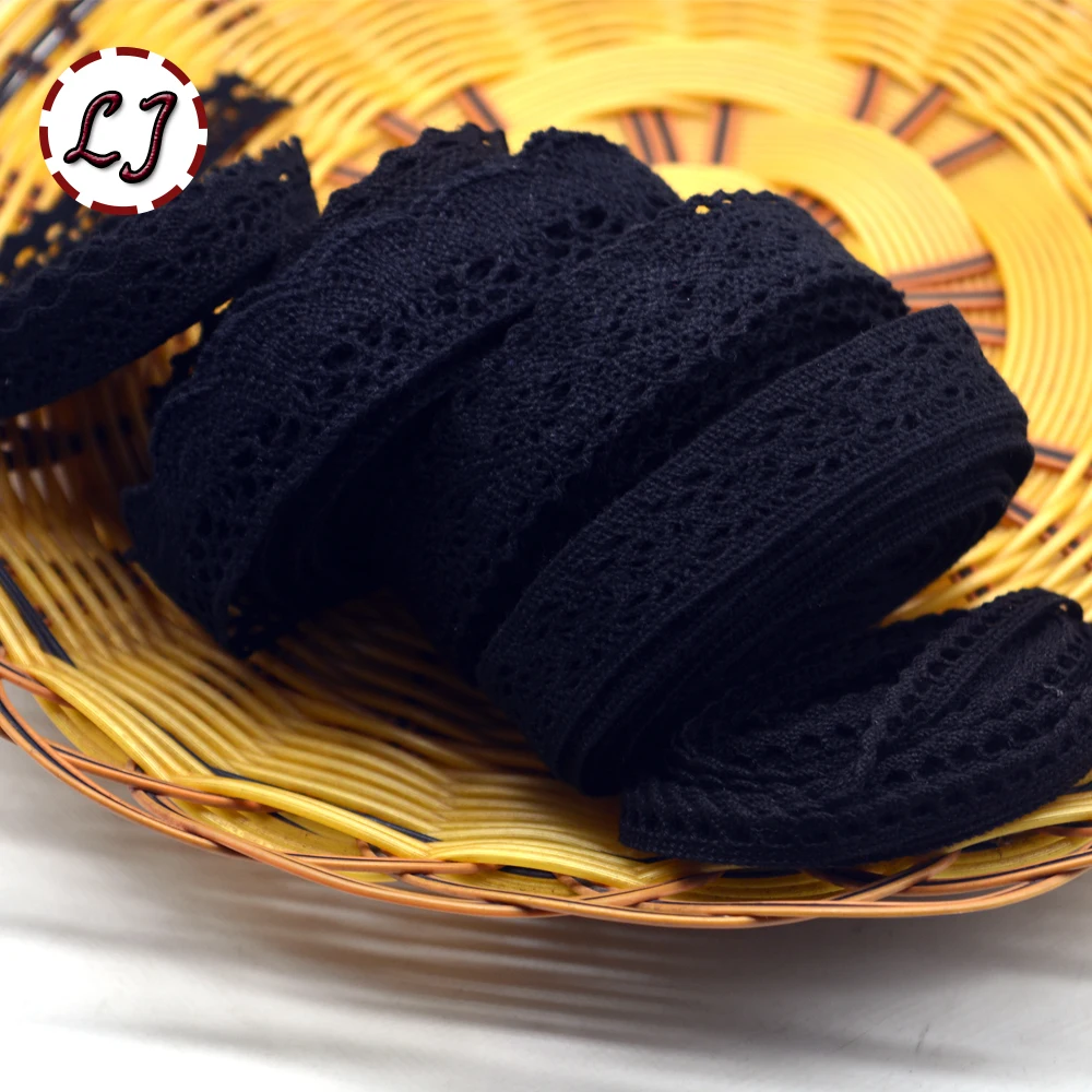 Лидер продаж Новое поступление 5 ярдов/Лот Черная кружевная ткань хлопковая