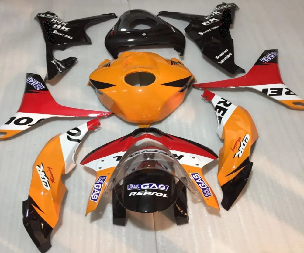 

custom Motorcycle Fairing Kit for HONDA CBR600RR F5 07 08 CBR600 RR CBR 600RR 2007 2008 ABS Hot red black orange Fairings set