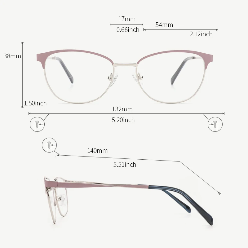 Металлические женские оправы для близоруких рецептурных очков 2019 брендовые