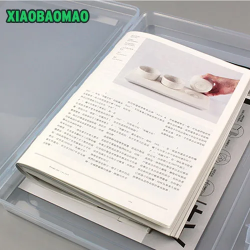 Новейший! A4 коробка для хранения файлов прозрачный пластиковый чехол документов