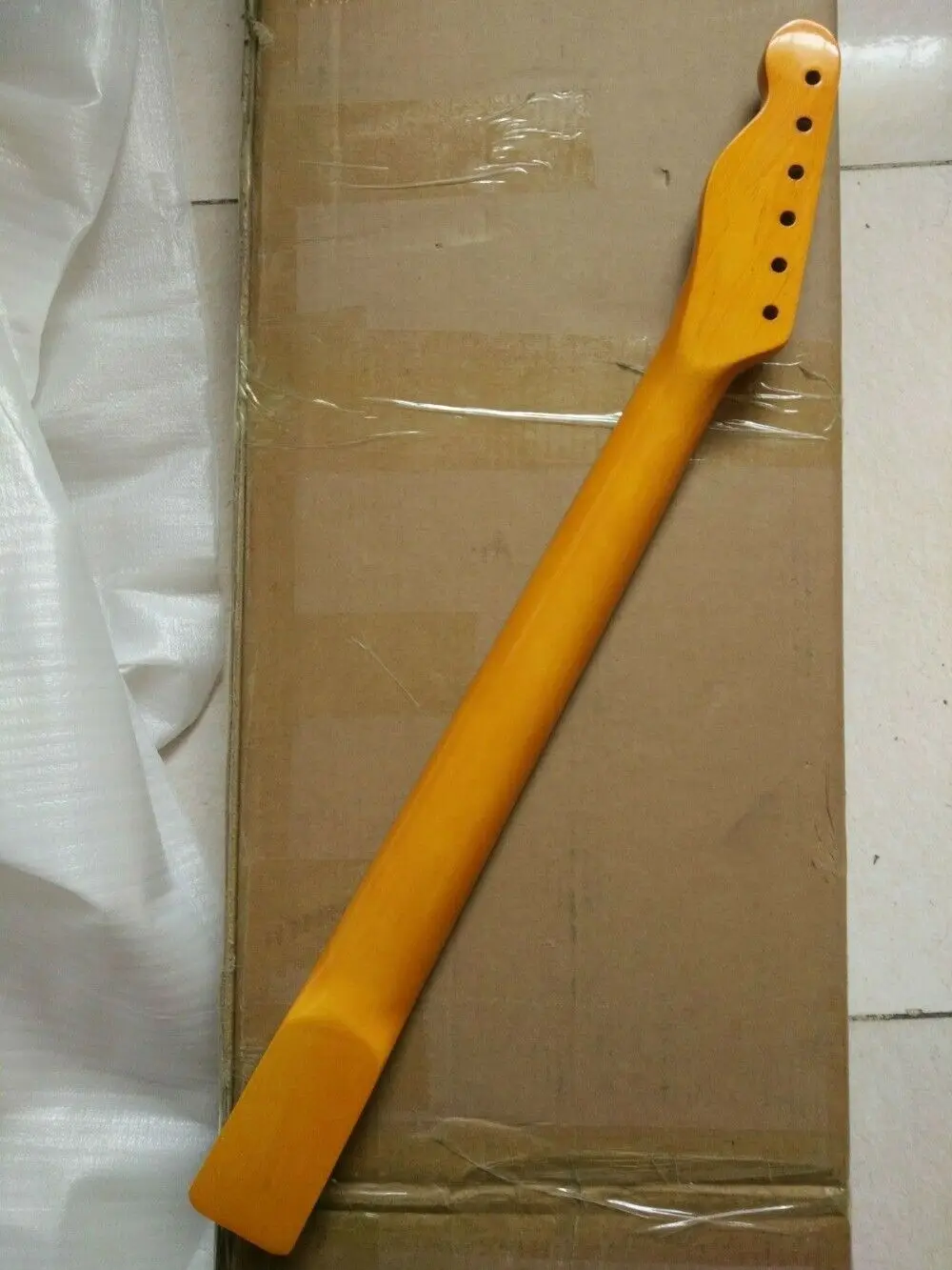 Кленовый 21 лад винтажная гитарная шейка для теле стиль желтый|Детали и