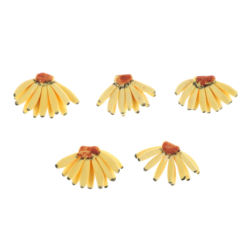 

1:12 A bunch of Mini Bananas Fruit Mini Dollhouse Clay Craft Dollhouse Miniature Movie Props Hand-Made Fruit Model Decor