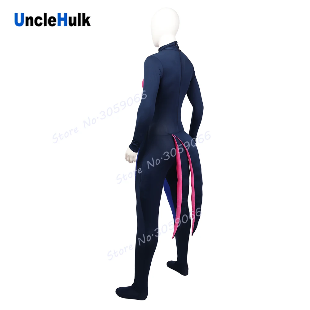 Костюм зентай из спандекса с демонической лисицей костюм на Хэллоуин хвостом