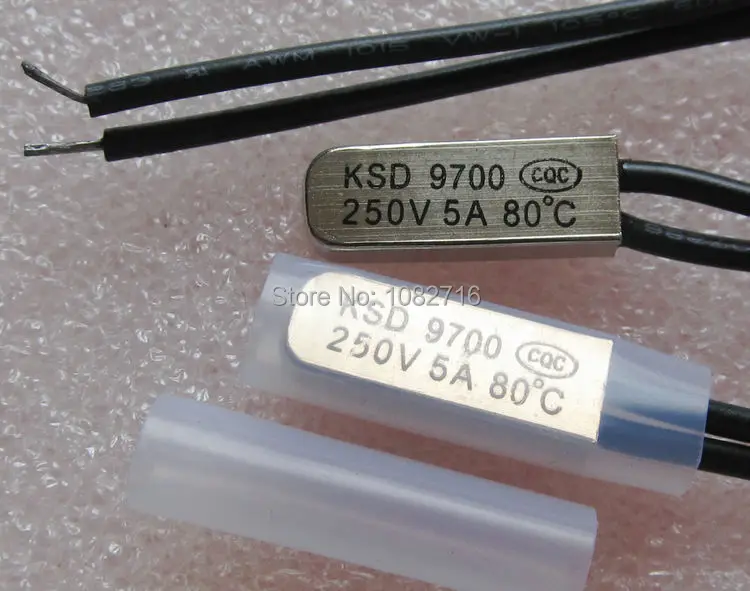 

20pc /pack KSD9700 250V 5A NC 80C & 80 Degree normally closed Thermostat Temperature Switch Bimetal Disc Control . Free shipping