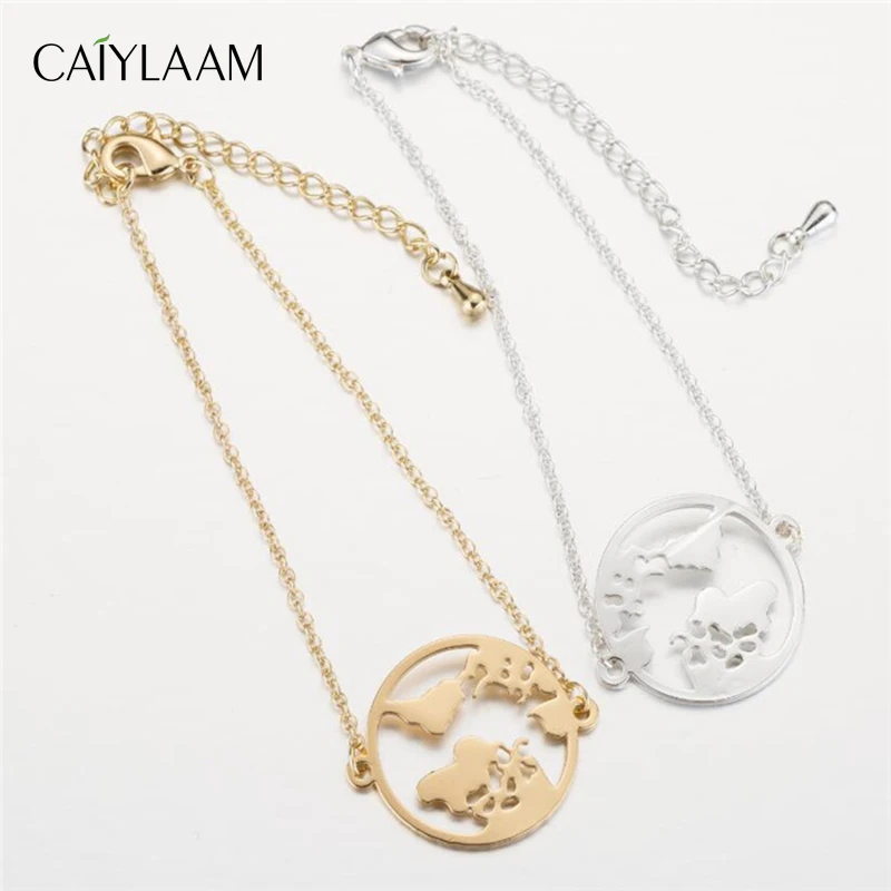CAIYLAAM простой стиль Земля кулон ожерелье для женщин офисная Ювелирная монета