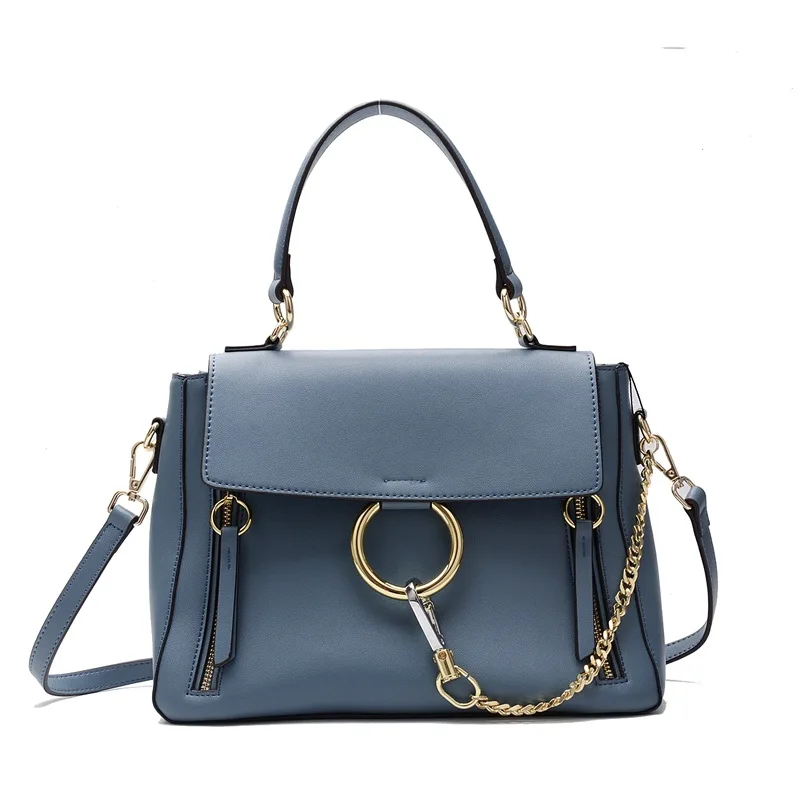 2017 спилок большой металлический круг кольцо лоскут цепи сумки через плечо на