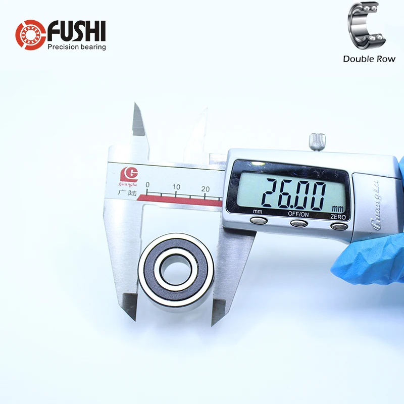 3000 2RS подшипник 10*26*12 мм 1 шт. двухрядные герметичные RS Угловые контактные