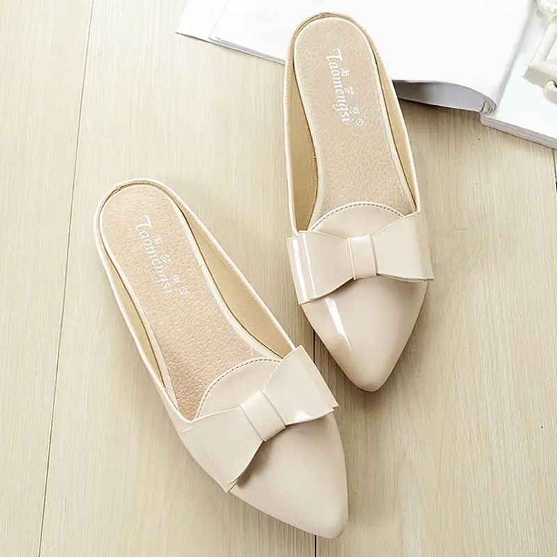 Модные женские шлепанцы повседневная Летняя обувь на плоской подошве уличные с