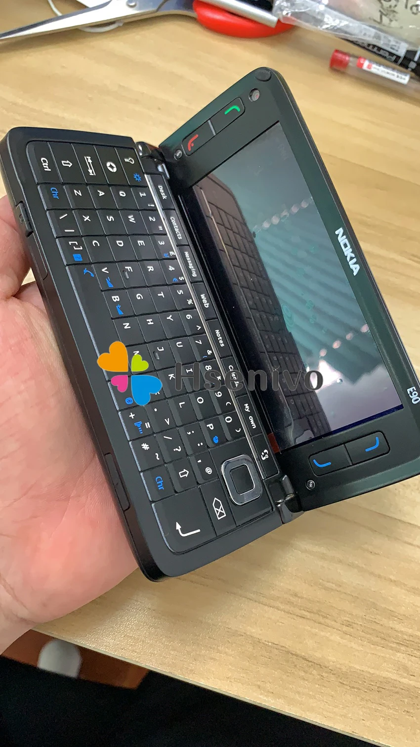 E90 NOKIA E90 мобильный телефон 3G GPS Wifi 3.2MP Bluetooth смартфон красный и подарок Восстановленный