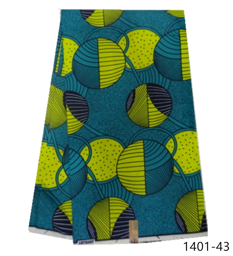 African wax fabric polyester high quality Embroidery real wax african ankara wax prints for dress free shipping 1401-36