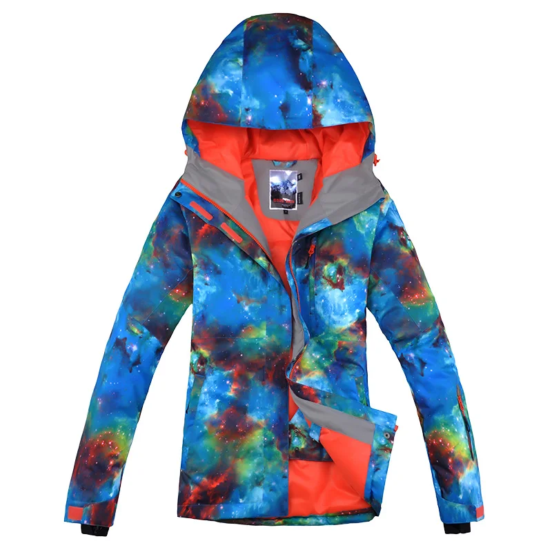 Женская лыжная куртка теплая ветрозащитная водонепроницаемая Спортивная одежда