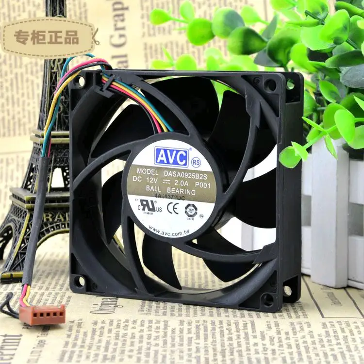 AVC DASA0925B2S 9 см 90*90*25 мм 9*9 9025 12 В 2.0A 4 провода свинца ШИМ вентилятор|pwm fan|fan 12v12v fan |