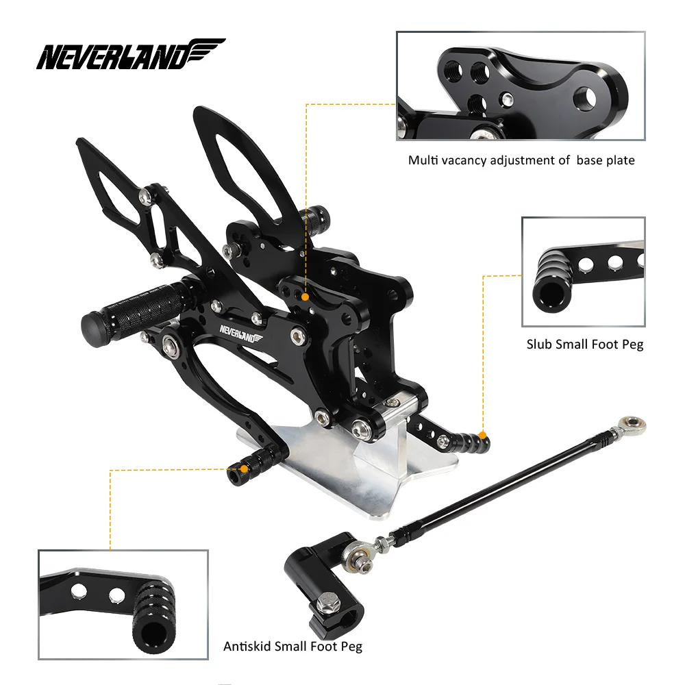 YZF-R1 YZF R1 2007 2008 Мотоцикл аксессуары для двигателя Запчасти подставки для ног сзади комплект Регулируемая подножки Регулируемый для Yamaha