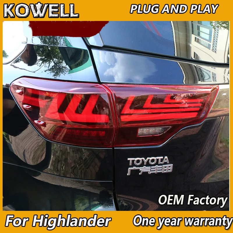 Автомобильный Стайлинг для Toyota задние фары Highlander 2015 2019 новая светодиодная… Kluger