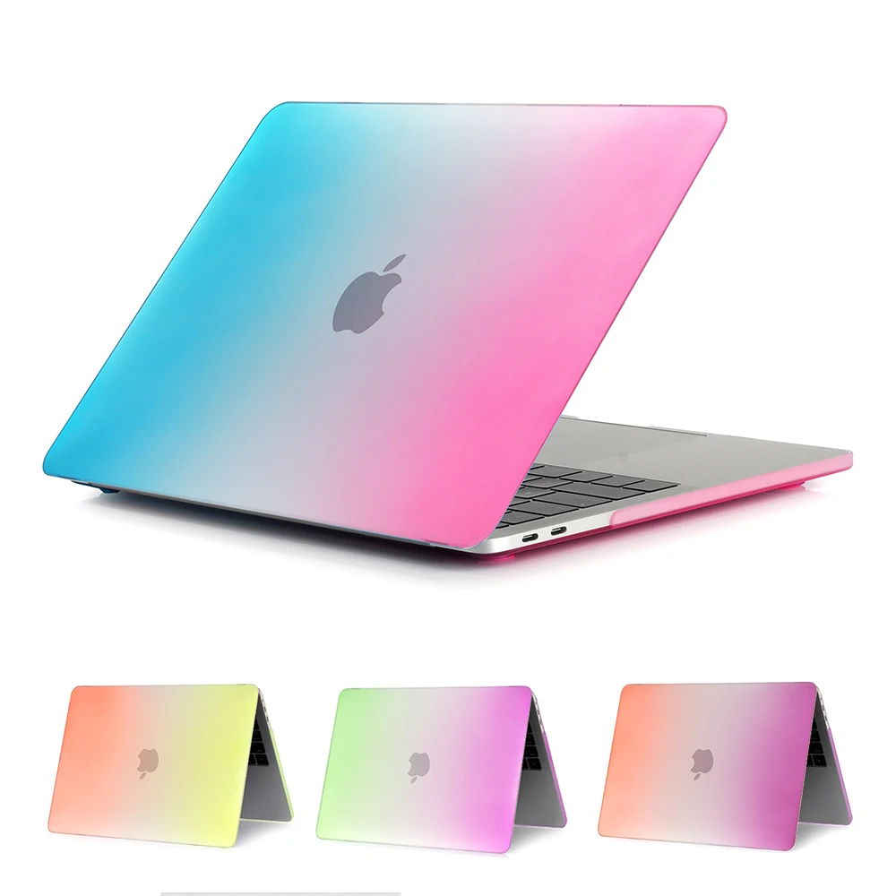Радужный Матовый Жесткий чехол для MacBook Pro 13 дюймов с Retina 2016 новейший A1706 A1708 с/без