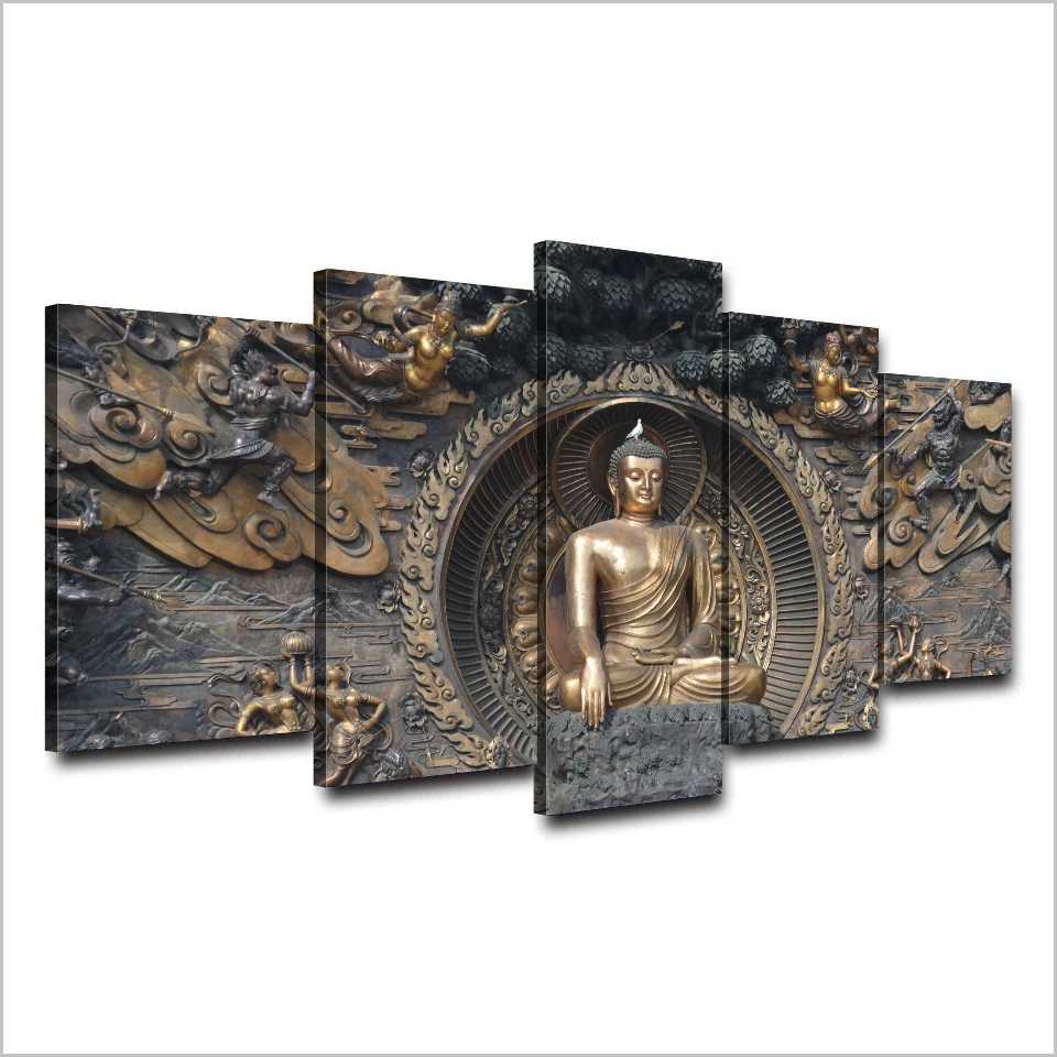 HD Printed Buddha statue Painting wall art room decor print poster picture canvas Free shipping/ny-1195