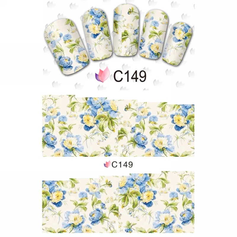 Наклейки на ногти цветные наклейки леопардовые тигровые COCKSCOMB MORNING GLORY C148 155|nail