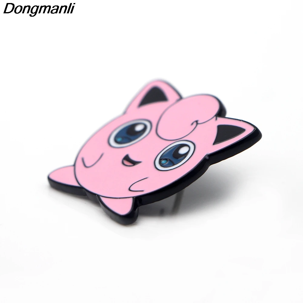 P2454 Dongmanli Jigglypuff Эмаль Булавка рубашка с пряжкой булавки и броши для женщин мультфильм нагрудные булавки брошь, ювелирный подарок