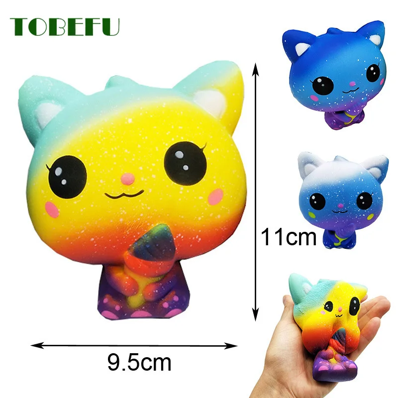 TOBEFU милый Jumbo новый Galaxy мороженое кошка котенок мягкое медленно поднимающийся