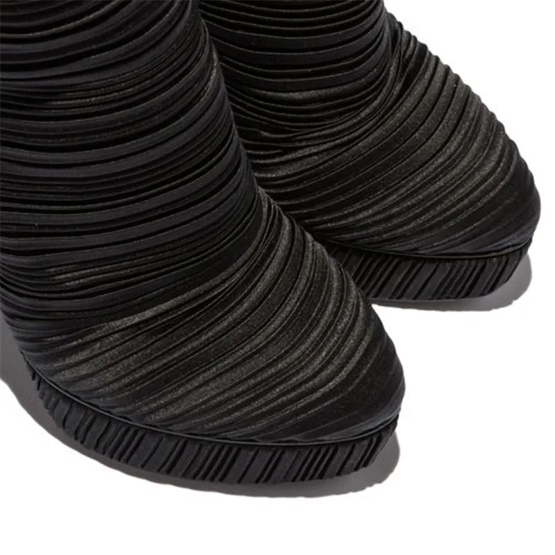 

2019 New Women stretch boots Sock Boots Pointed Toe Elastic High Boots Slip On High Heel Ankle Boots Women Pumps Stiletto Botas