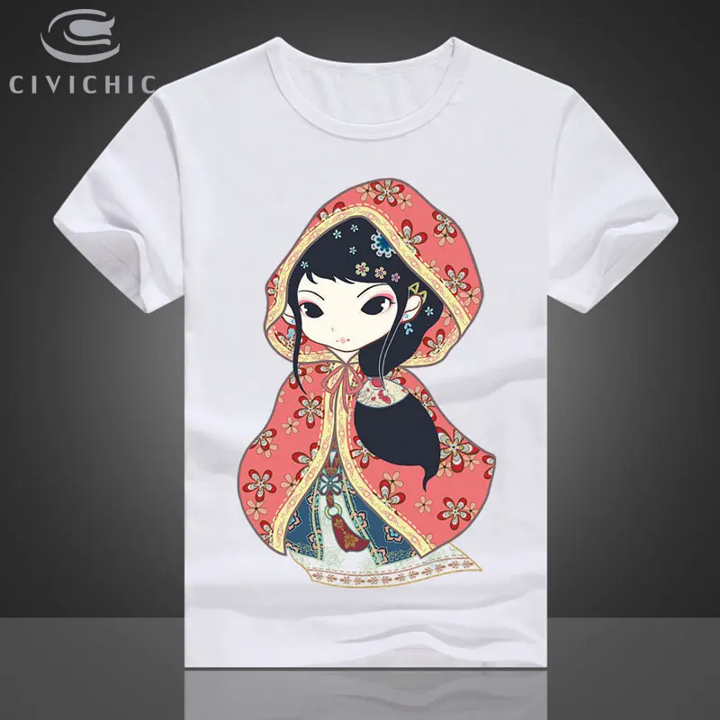 CIVI шик Восточный в этническом стиле Свободные Футболка Женская Китайский Стиль