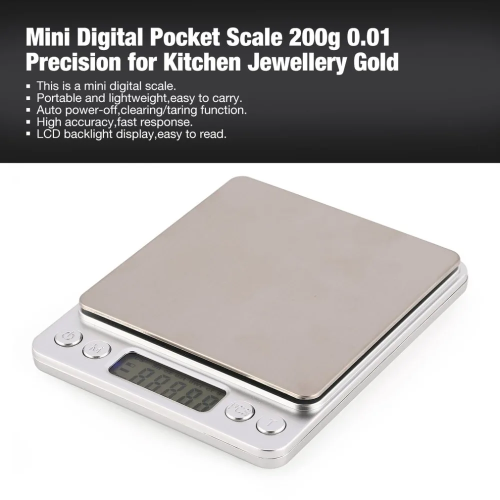Мини цифровые карманные весы 200 г/0 01 г Точность g/ozt/dwt/ct/oz/gn для кухонных ювелирных