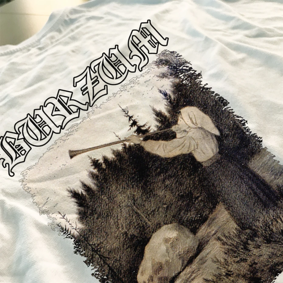 Burzum Filosofem Cover T shirt Summer Top design Popular Tees Nice Short-sleeved Casual Fashion Cool | Мужская одежда