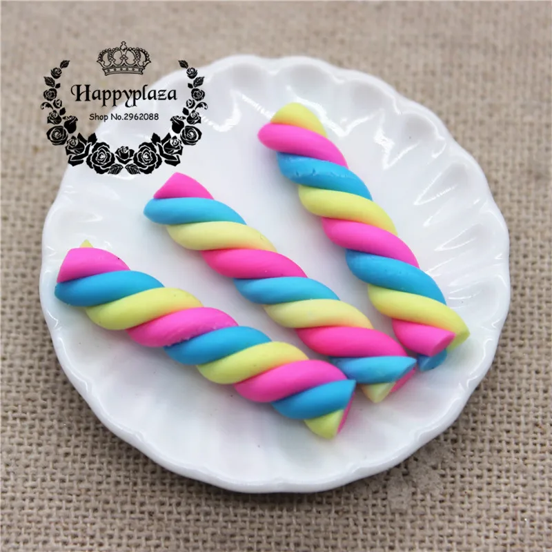 20 шт Kawaii глины ручной работы твист конфеты бар миниатюрная еда искусство