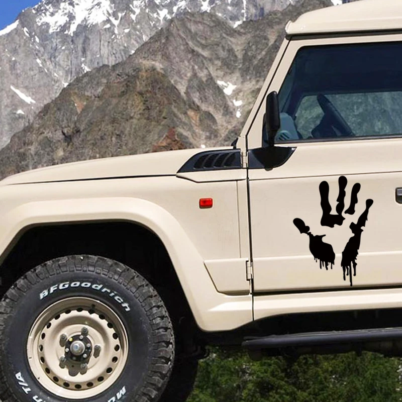 2x Zombie Hand Print Sticker Walking Car Styling Dead Halloween Funny Door Vinyl Decal Jdm | Автомобили и мотоциклы