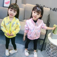baby girl jackets spring autumn coat floral feather print top newborn toddler infant baby girl clothes pink yellow trend jacket